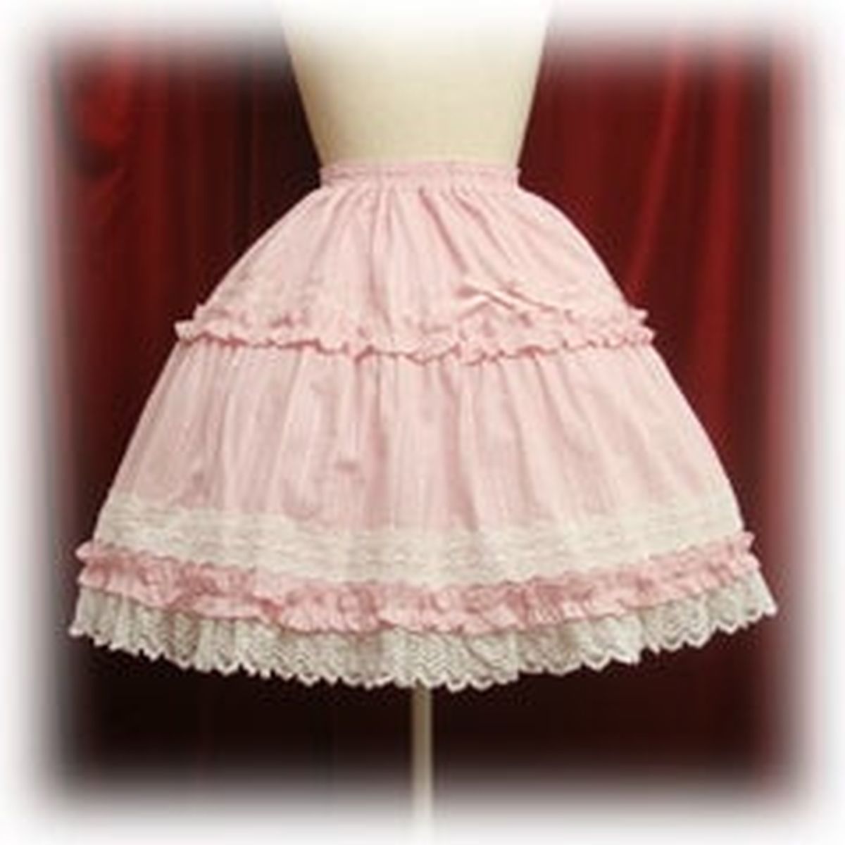 metamorphose bustle skirt with petticoat - pink - 2007