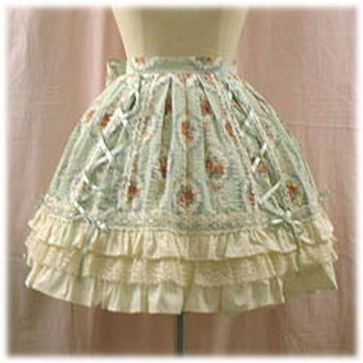 angelic pretty strawberry millefeuille skirt - mint - 2007