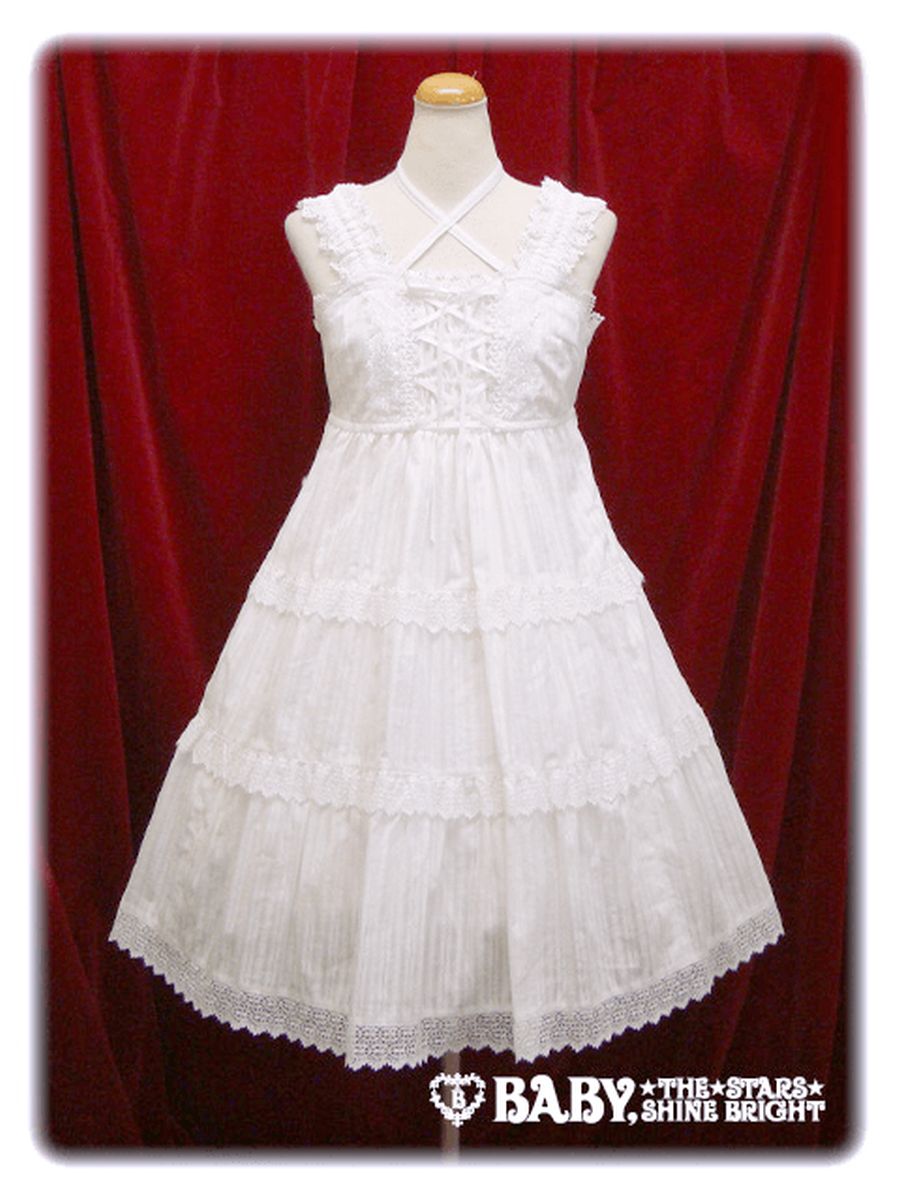 angelic pretty frill scallop skirt - black × white - 2006